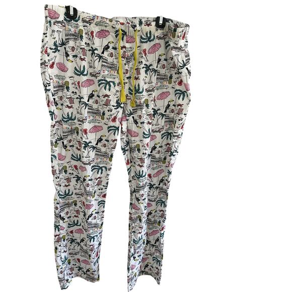 Old Navy Women Teen L Pajama Bottom Sleep Pants Tropical Cotton NWOT - Picture 4 of 4